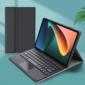 Кожаный чехол для планшета Xiaomi Redmi Pad SE 11 2023 6 6 Pro 11 5 11 дюймов 5 Pro 11 Redmi Pad 10,61 с сенсорной панелью и Bluetooth-клавиатурой Xiaomi Pad 6/6pro 11 inch синий