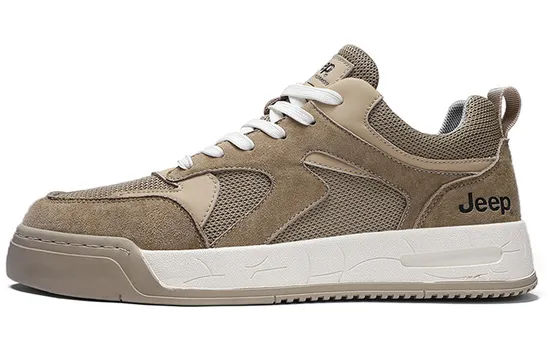 Кроссовки Jeep Skateboarding Shoes Men Low-top Khaki, хаки