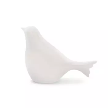 BL0130110 Керамическая фигурка Птичка 1, белая, матовая, 17,3см