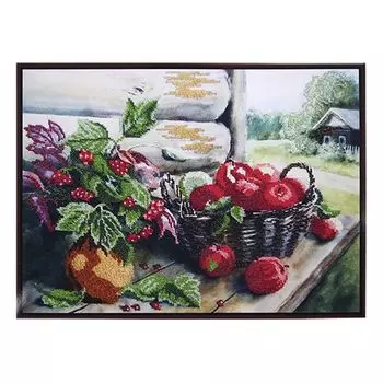 БН-3187 Набор для вышивания бисером Hobby&amp;Pro 'В деревне', 40*30 см