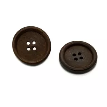 BT.WD.438 Пуговица 48L (32мм) 4пр., коричневый