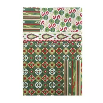 Бумага для декопатча Decopatch, 30х40 см (518 орнаменты зелено-красный)