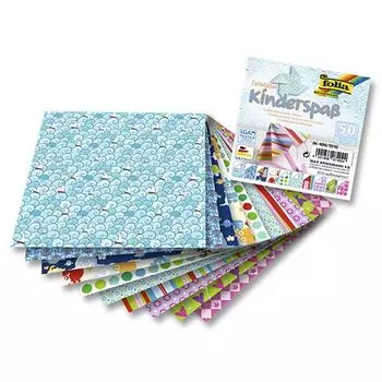 Бумага для оригами 80г/м², KIDS, 10х10см, 50 л. (494/1010) Folia