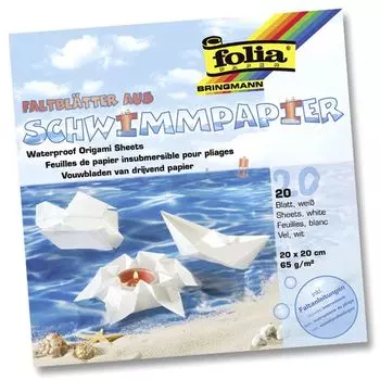 Бумага для оригами, водоустойчивая, 20х20см, 20 л. (43200) Folia