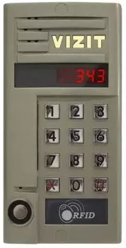 Вызывная панель VIZIT БВД-343RTCPL (блок вызова) для совместной работы с БУД-302х, -430х, -485х, вст