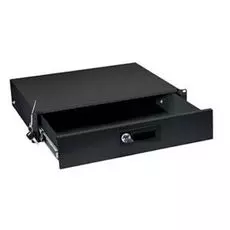 Ящик для документов Cabeus DRW-2U-BK 2U, глубиной 360 мм, цвет черный (RAL 9004)