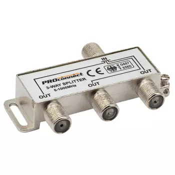 разветвитель TV-сигнала на 3 TV Proconnect 05-6022 1хF 3хF