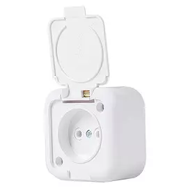 розетка 1 пост BYLECTRICA Реальная Электрика 16А IP44 б/з белый