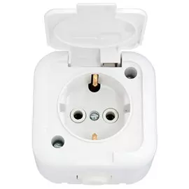 розетка 1 пост BYLECTRICA Реальная Электрика 16А IP44 с/з белый