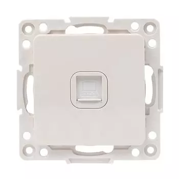 розетка 1 пост EKF Стокгольм RJ45 белый