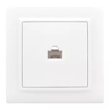 розетка 1 пост компьютерная RJ45 EKF Минск, белый