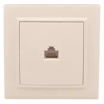 розетка 1 пост компьютерная RJ45 EKF Минск, бежевая