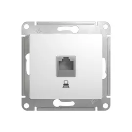 розетка 1 пост компьютерная RJ45 SCHNEIDER ELECTRIC Glossa категория 5, белый