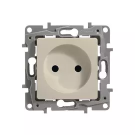 розетка 1 пост LEGRAND Etika без заземления, слоновая кость