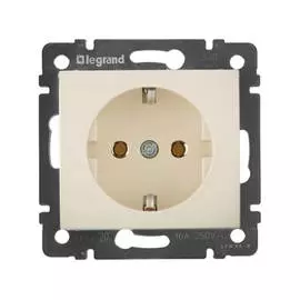 розетка 1 пост LEGRAND Valena с/з б/ш 16А 10шт слоновая кость
