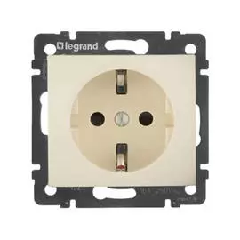 розетка 1 пост LEGRAND Valena с/з з/ш 16А 10шт слоновая кость