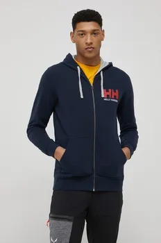 Хлопковая толстовка Helly Hansen, темно-синий