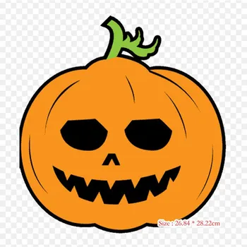 Calabaza Horror Термопереносная печать виниловые нашивки наклейки для одежды аппликации своими руками моющиеся нашивки