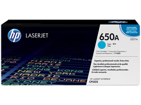 Картридж HP 650A CE271A для принтера Color LaserJet Enterprise CP5520/5525/Enterprise M750, голубой, 15 000 стр