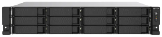 Сетевой RAID-накопитель QNAP TS-1253DU-RP-4G 12 отсеков 3,5"/2,5", 2 порта 2,5 GbE, стоечное исполнение, 2 блока питания. Intel Celeron J4125 2,0 ГГц