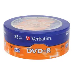 Диск DVD-R Verbatim 43730 Verbatim 43730 (25) 4.7ГБ, 16x, 25шт., Cake Box