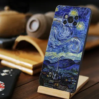 Силиконовый чехол для телефона для Xiaomi POCO X4 9T M4 Pro 5G 10T MI 11 lite M3 F4 GT F3 X3 NFC 11T с картинами Звездная ночь Ван Гога POCO X4 NFC