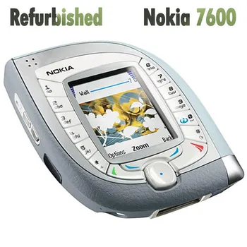 Восстановленный оригинальный мобильный телефон Nokia 7600 1 Battery 1 Charger серый