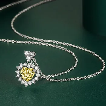 BELLA BOX Сердце Кулон Ожерелье Многоцветные Модные Свадебные Помолвочные Ювелирные Изделия розовый