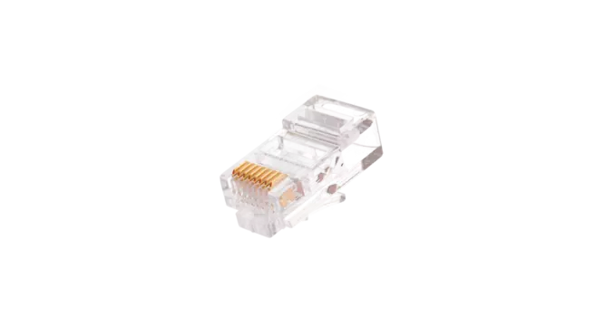 Коннектор RJ-45 8P8C категория 5e, 100шт., для многожильного кабеля, круглый ввод, NIKOMAX (NMC-RJ88RE50UD1-100)