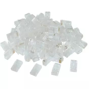 Коннектор RJ-45 8P8C категория 6, 100шт., Cablexpert LC-8P8C-002