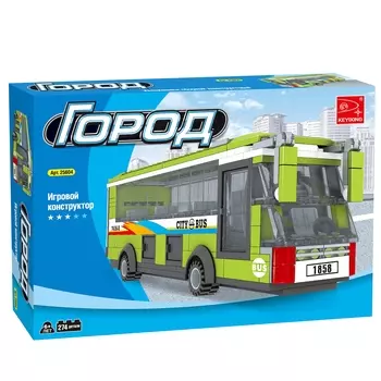 Конструктор KEYIXING Город: Рейсовый автобус, деталей: 274 (K-25604)