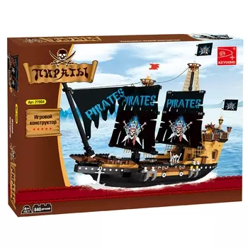 Конструктор KEYIXING "Пираты: Чёрная каракатица", деталей: 840 (K-27004)