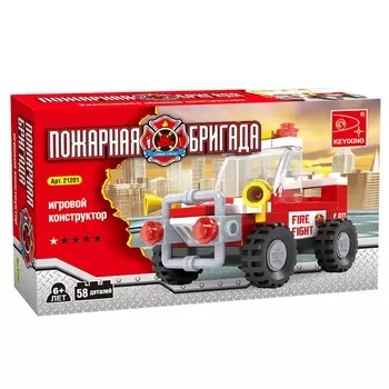 Конструктор KEYIXING "Пожарная бригада: Джип", деталей: 58 (K-21201)