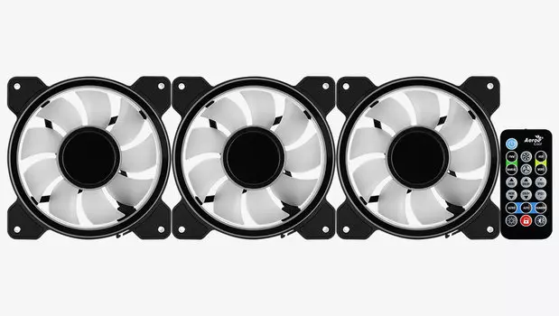 Комплект вентиляторов AeroCool Mirage 12 Pro, 120 мм, 1300rpm, 17.8 дБ, 6-pin, 3шт, ARGB (4710562755978)