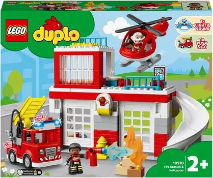 Конструктор LEGO DUPLO Пожарная часть и вертолёт, деталей: 117 (10970)