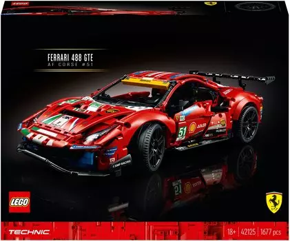 Конструктор LEGO Ferrari 488 GTE "AF Corse #51", деталей: 1677 (42125)