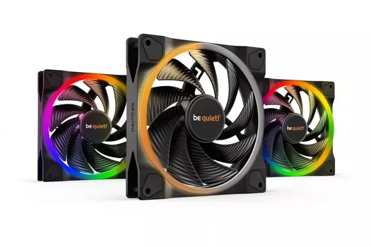 Комплект вентиляторов BeQuiet! Light Wings 140mm PWM High-speed Triple-Pack, 140 мм, 2200rpm, 31 дБ, 4-pin PWM + 3-pin 5V ARGB, 3шт, ARGB (BL079)