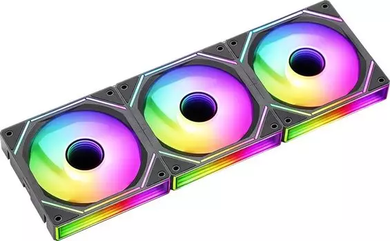Комплект вентиляторов Formula V Air Bridge BK, 120 мм, 1500rpm, 27.5 дБ, 4-pin PWM, 3шт, черный, ARGB подсветка (AIR BRIDGE BK)