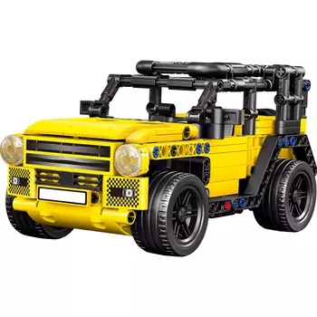 Конструктор Mioshi Tech "Пуллбэк: Жёлтый внедорожник", деталей: 476 (MTE0709-034)