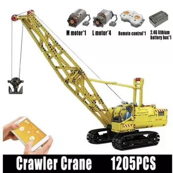 Конструктор MOULD KING High-Tech Motorized Crawler Crane, деталей: 1205 (17001)