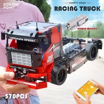 Конструктор MOULD KING The Red Racing Remote Control Truck, деталей: 570 (15002)