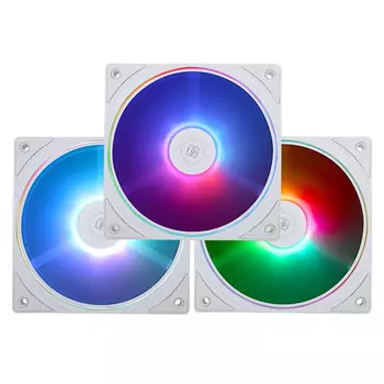 Комплект вентиляторов Thermalright TL-S12-W-S, 120 мм, 1500rpm, 23.2 дБ, 4-pin PWM, 3шт, белый, ARGB подсветка (TPTL_S12_W_S_3pcs)
