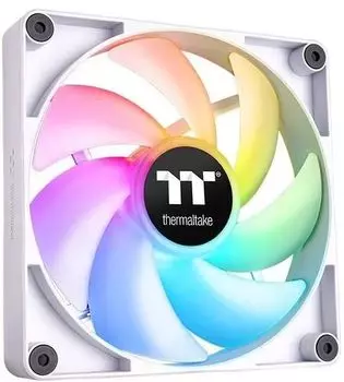 Комплект вентиляторов Thermaltake CT120 Sync, 120 мм, 2000rpm, 25.8 дБ, 4-pin PWM, 2шт, белый, ARGB подсветка (CL-F153-PL12SW-A)