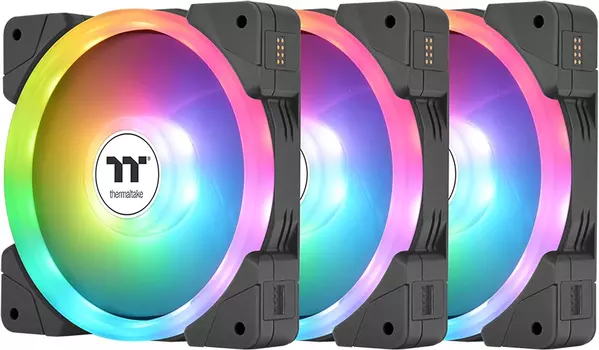 Комплект вентиляторов Thermaltake SWAFAN EX12 ARGB, 120 мм, 2000rpm, 32.5 дБ, 4-pin PWM, 3шт, черный, ARGB подсветка (CL-F167-PL12SW-A)