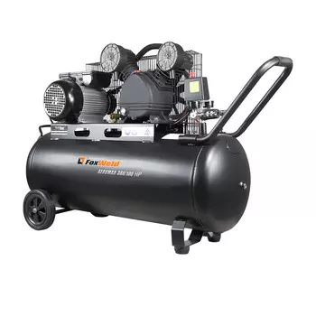 Компрессор воздушный Foxweld AEROMAX 380/100 HP, 2.2 кВт, 9.87 атм, 380л/мин, 220В, 100 л, масляный, электрический, поршневой, ременной (7068)