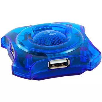 Концентратор Gembird UHB-C224, 4xUSB 2.0, синий