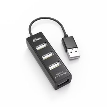 Концентратор Ritmix CR-2402, 4xUSB 2.0, черный (15119265)