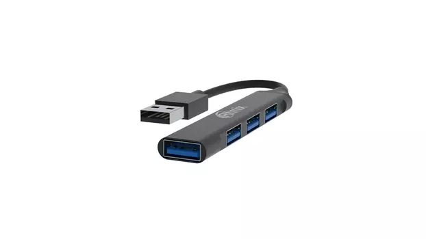 Концентратор Ritmix CR-4400 Metal, 3xUSB 2.0, 1xUSB 3.0, черный