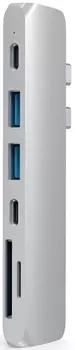 Концентратор Satechi Pro Hub, 2xUSB 3.0, 1xUSB-C, серебристый + Thunderbolt 3, HDMI (ST-CMBPS)
