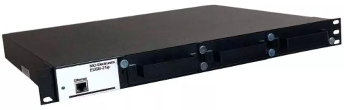 Концентратор сетевой Nio-Electronics EUSB 21IPN, 1xGLAN, 21xUSB 2.0, черный (NIO-EUSB 21IPN)